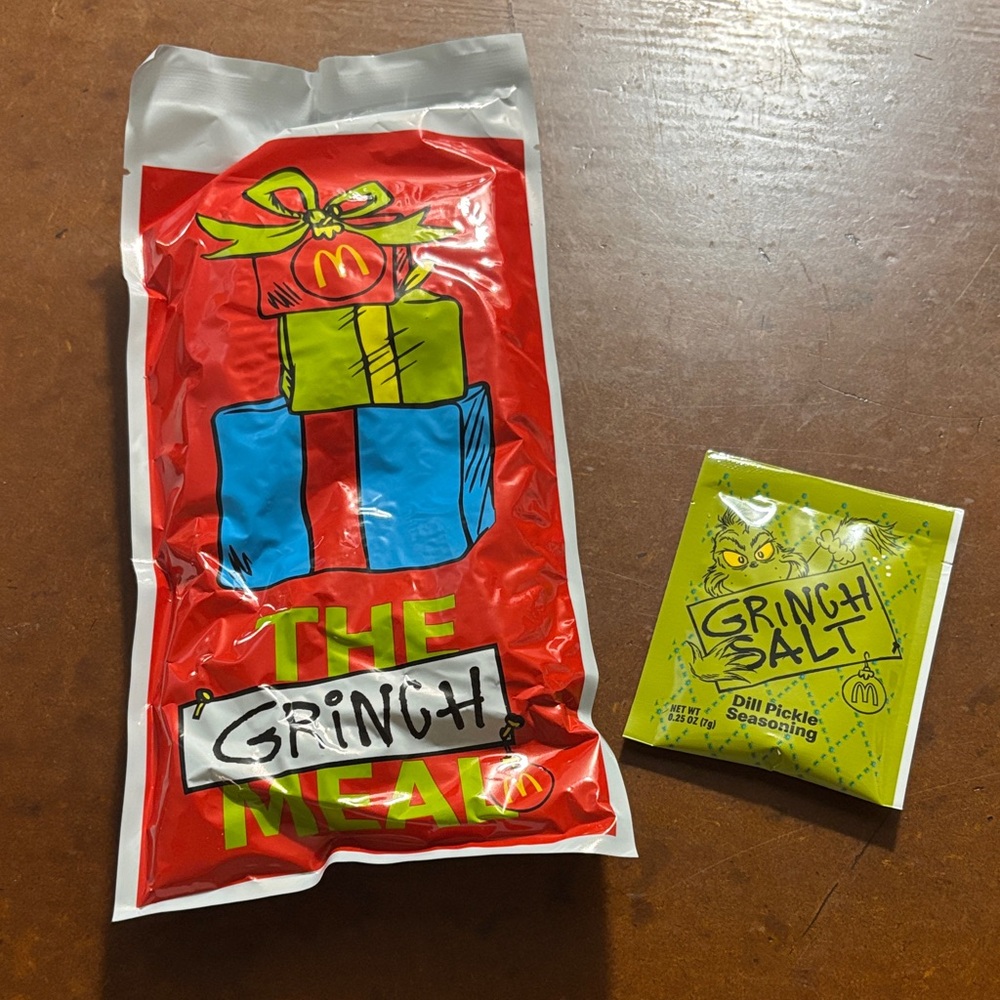 McDonald’s Grinch Socks with Grinch Salt